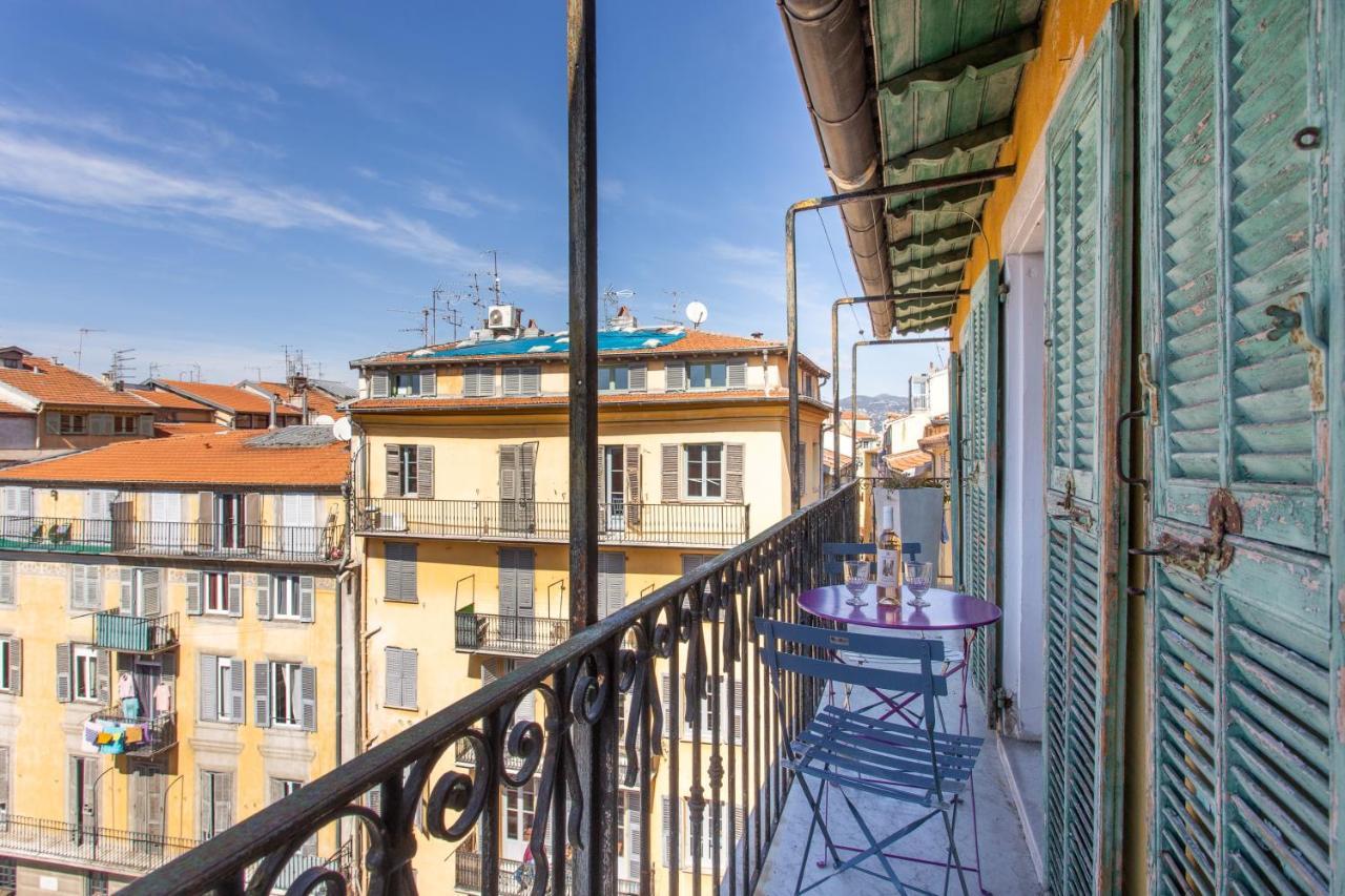 Ross 5- F2, Lumineux, Balcon, Loft, Clim, Vieux-Nice Luaran gambar