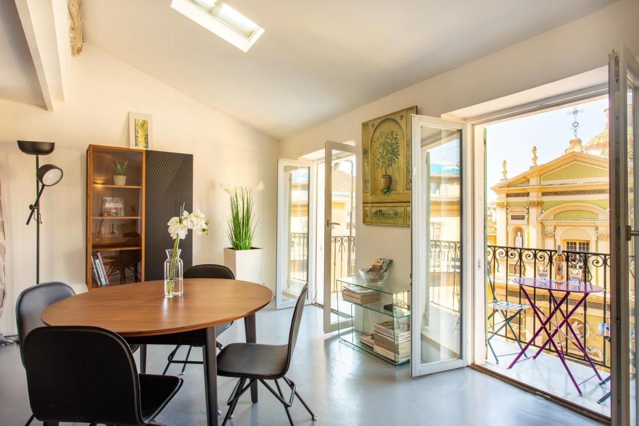 Ross 5- F2, Lumineux, Balcon, Loft, Clim, Vieux-Nice Luaran gambar