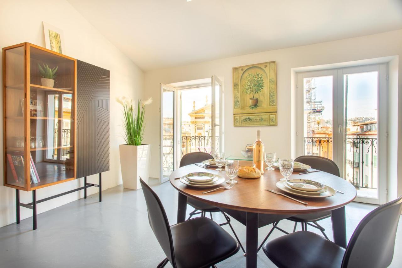 Ross 5- F2, Lumineux, Balcon, Loft, Clim, Vieux-Nice Luaran gambar