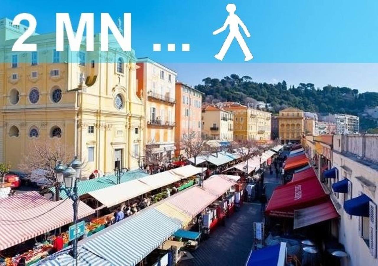 Ross 5- F2, Lumineux, Balcon, Loft, Clim, Vieux-Nice Luaran gambar